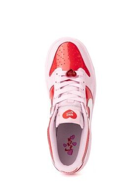 Nike Big Kid Pink & Red Low-Top Sneakers with Heart Accent